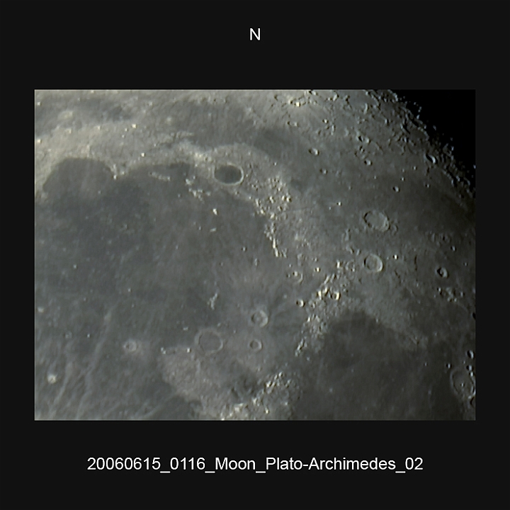20060615_0116_Moon_Plato-Archimedes_02.JPG -   ED-Fh d 101,9 / af 913 Phillips 740K UV-IR-Cut filter 640x480 AVI-750 (15 frames/s) Giotto, A-PS-CS3  