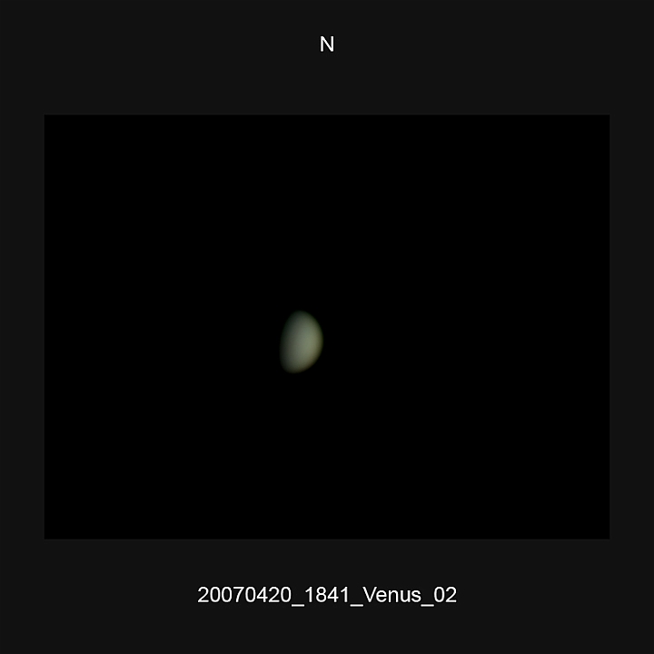 20070420_1841_Venus_02.JPG -   Newton d 309,5 / af 5730 (Barlow) Phillips 740K UV-IR-Cut filter 640x480 AVI-1000 (15 frames/s) Giotto, A-PS-CS3  